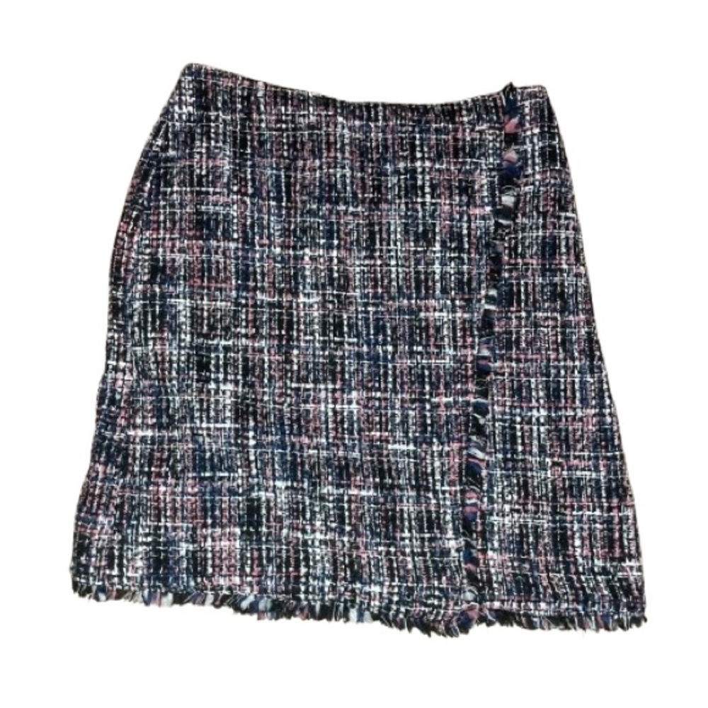 Ann Taylor Loft Women’s Faux Wrap Tweed Skirt 0